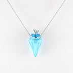 Handmade Gemstone Oil Bottle Pendant Necklace