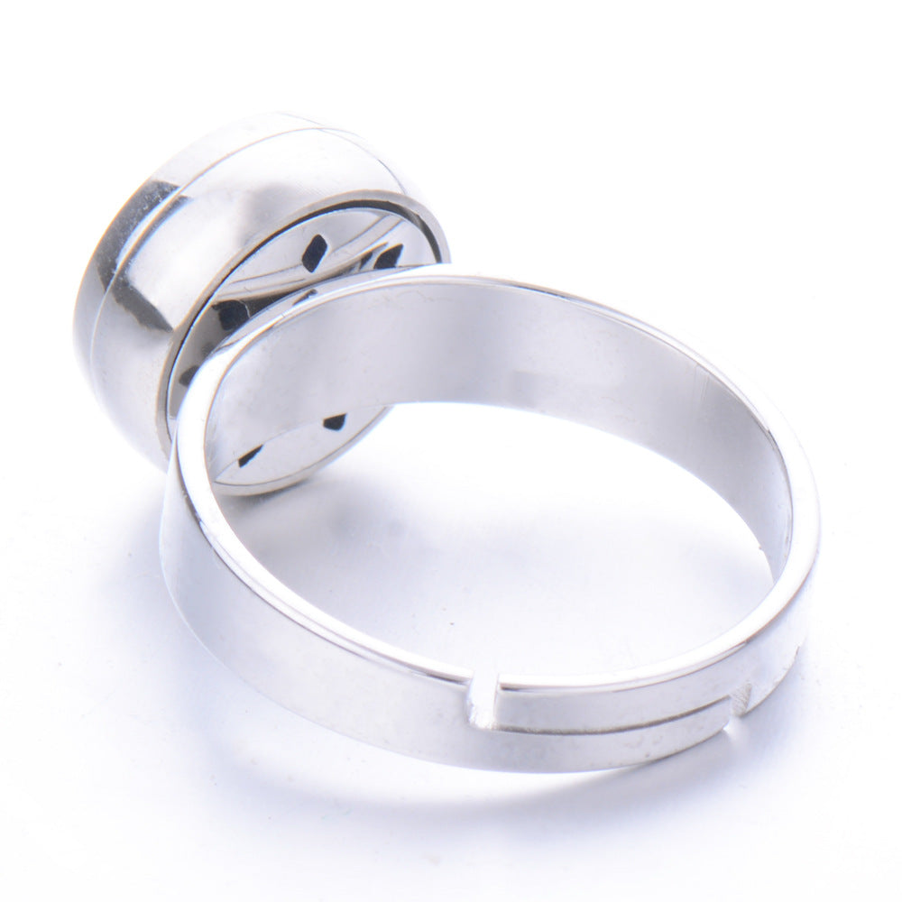 Hollow Titanium Steel Aromatherapy Diffuser Ring