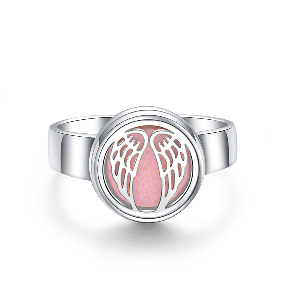Hollow Titanium Steel Aromatherapy Diffuser Ring