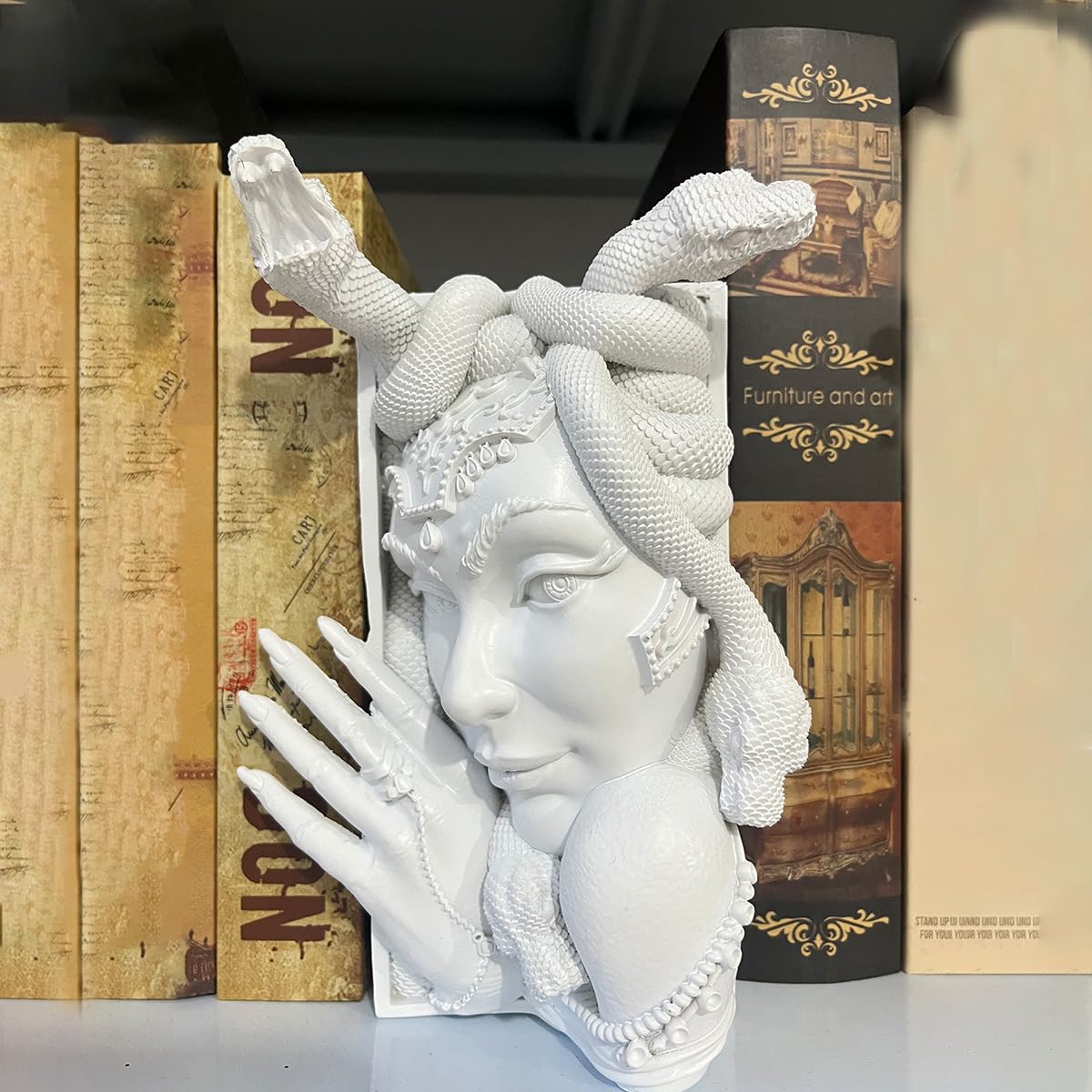 Medusa Head Book Nook Decorative Bookends
