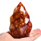Red Agate Flame Shaped Stone Towers Obelisk Natural Healing Crystal Quartz Reiki Energy Decoration Home Office 1.0-1.5LBS