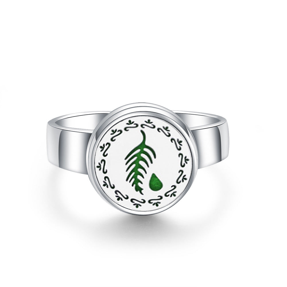 Hollow Titanium Steel Aromatherapy Diffuser Ring