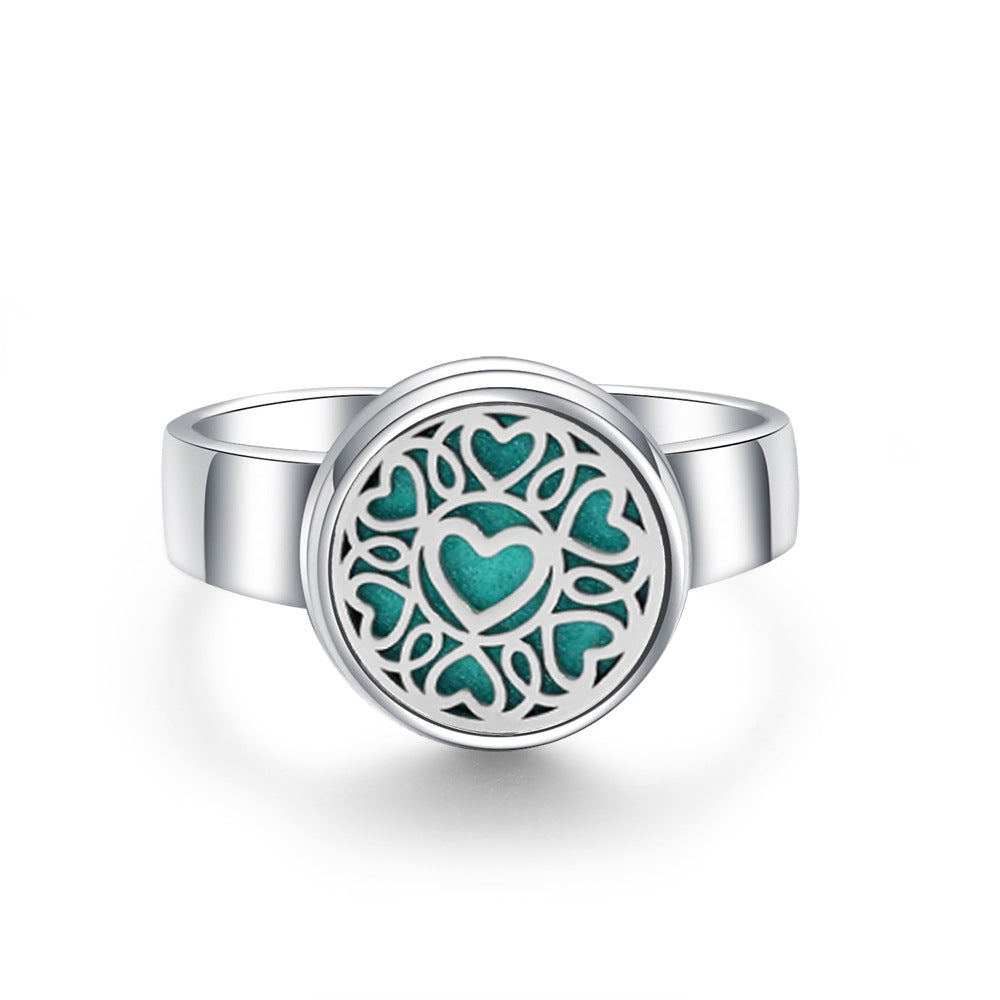 Hollow Titanium Steel Aromatherapy Diffuser Ring