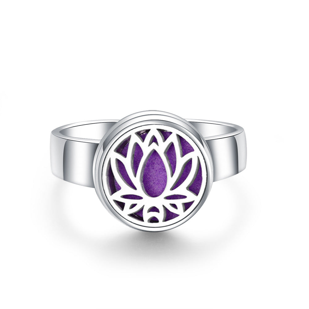 Hollow Titanium Steel Aromatherapy Diffuser Ring