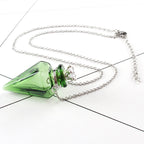 Handmade Gemstone Oil Bottle Pendant Necklace