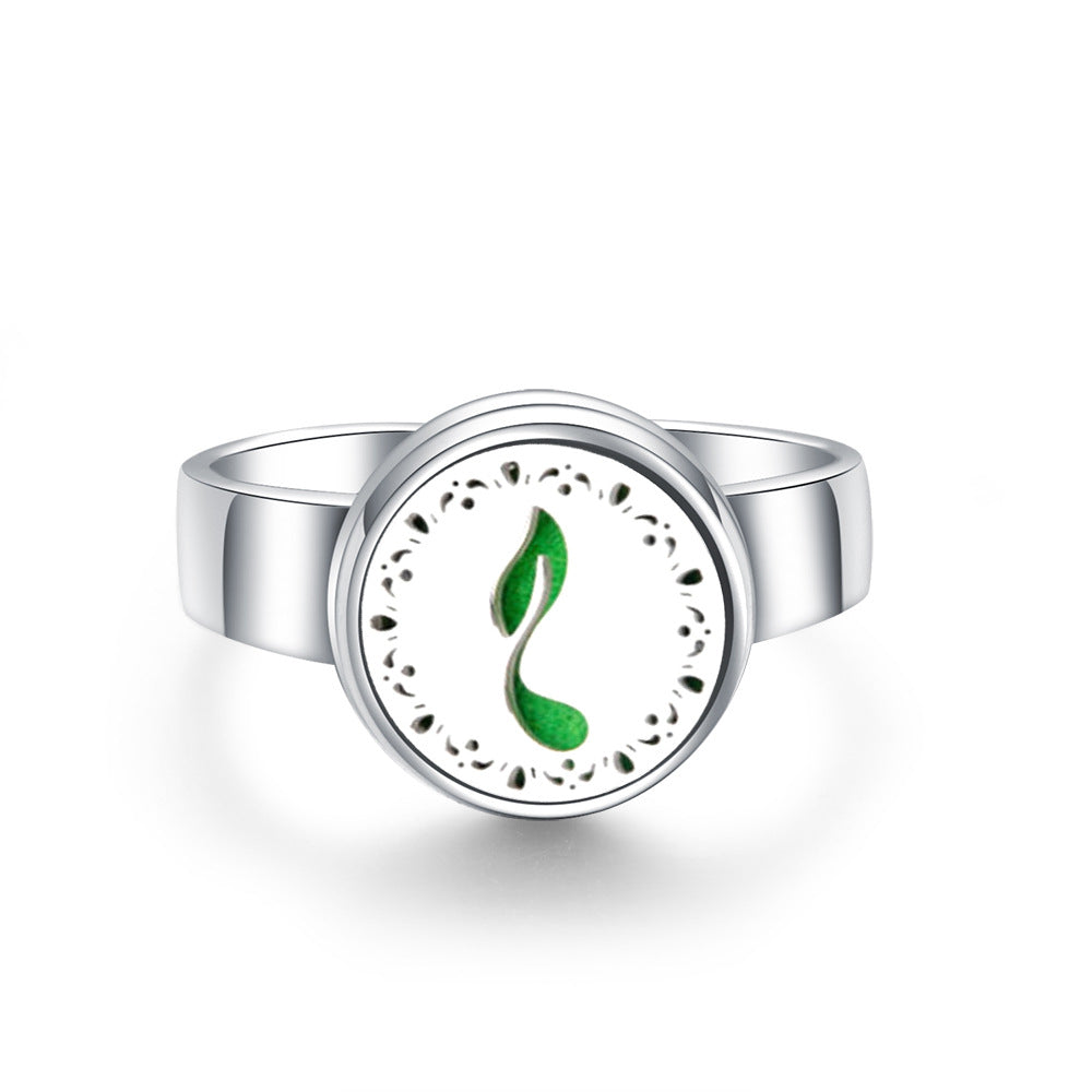 Hollow Titanium Steel Aromatherapy Diffuser Ring