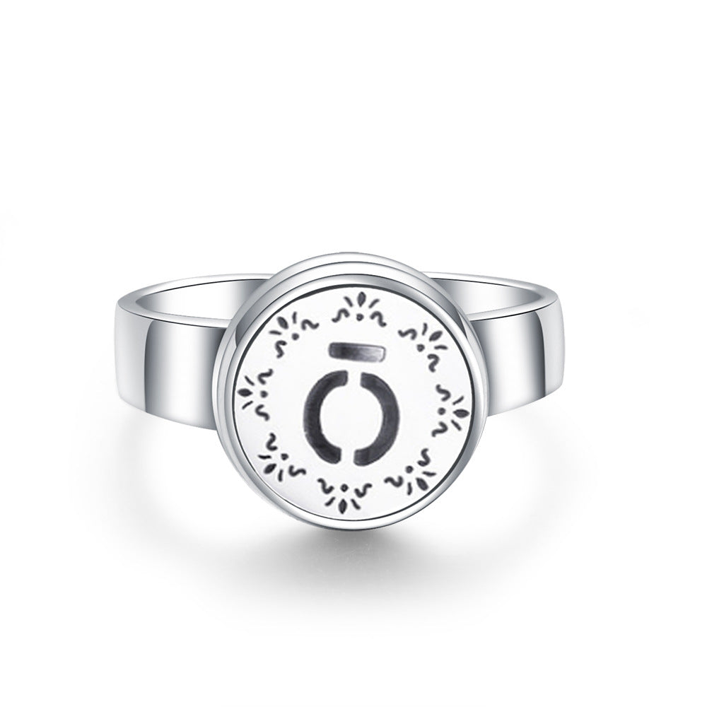 Hollow Titanium Steel Aromatherapy Diffuser Ring