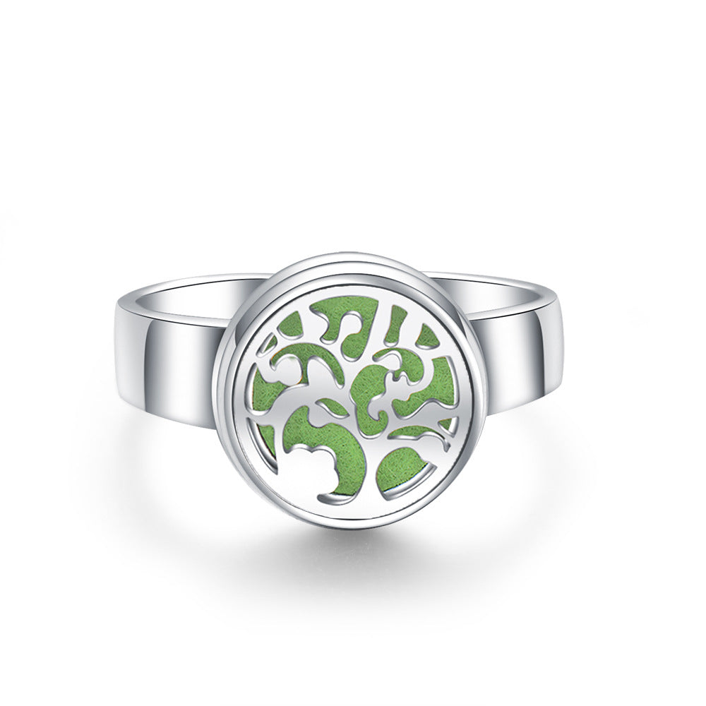 Hollow Titanium Steel Aromatherapy Diffuser Ring