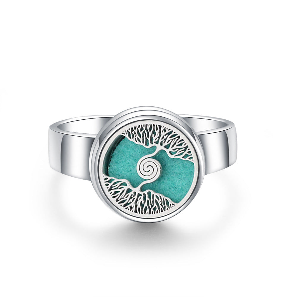 Hollow Titanium Steel Aromatherapy Diffuser Ring