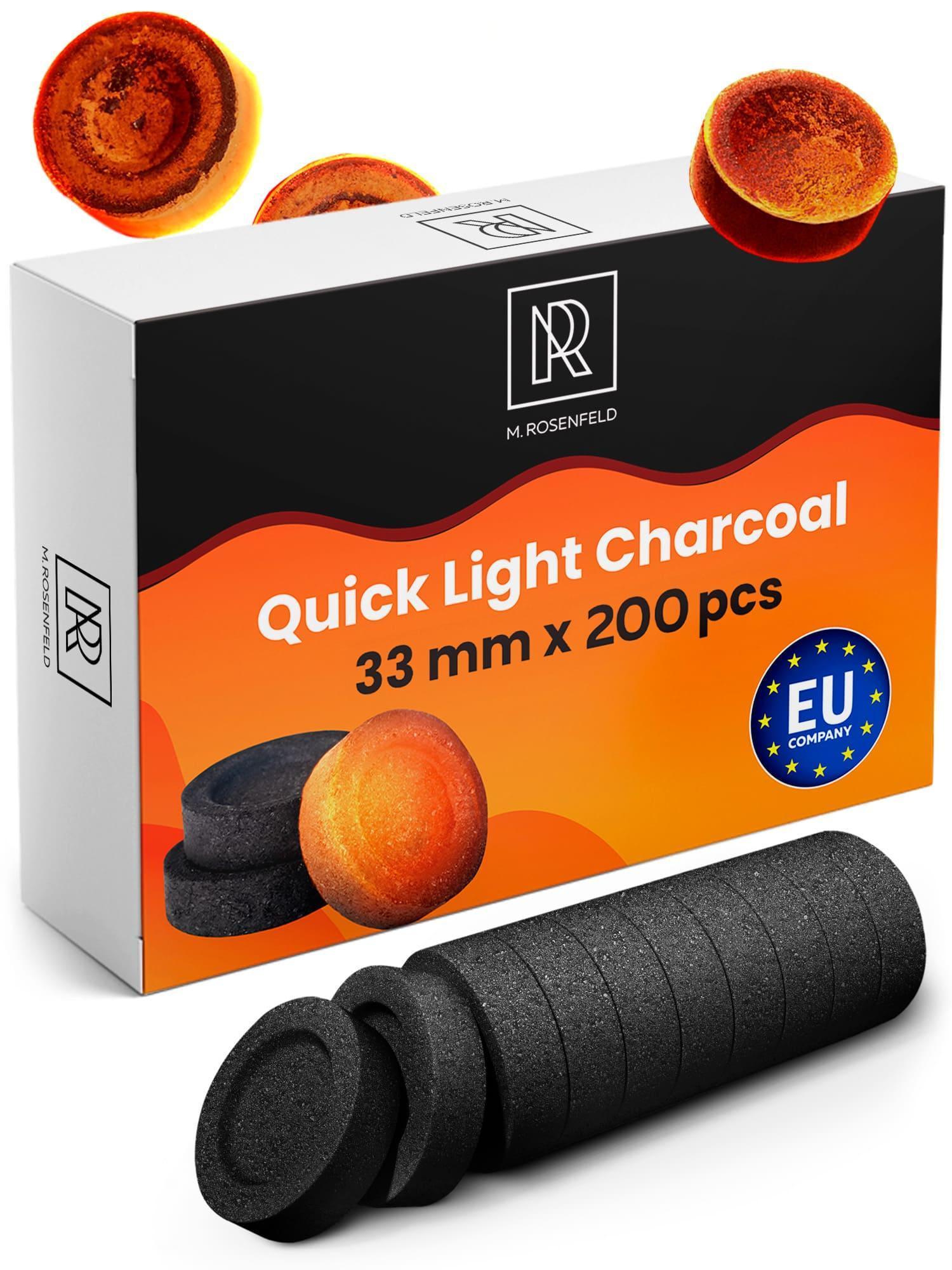 Quick Light Hookah Charcoal Tablets Pack of 200 Premium Quality Incense
