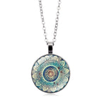 Mandala Yoga Gemstone Necklace and Earring Set