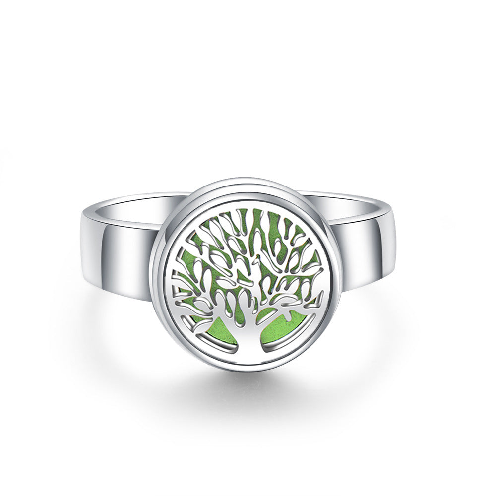 Hollow Titanium Steel Aromatherapy Diffuser Ring