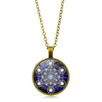 Mandala Sacred Geometry Gemstone Necklace for Women