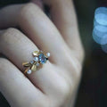 S925 Silver Ring with Blue Treasure Gemstone