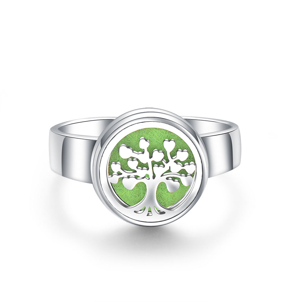 Hollow Titanium Steel Aromatherapy Diffuser Ring