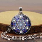 Mandala Sacred Geometry Gemstone Necklace for Women