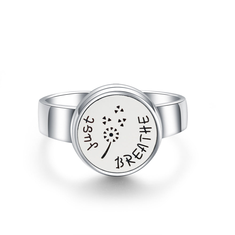 Hollow Titanium Steel Aromatherapy Diffuser Ring