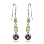 Elegant Natural Gemstone Earrings in S925 Silver