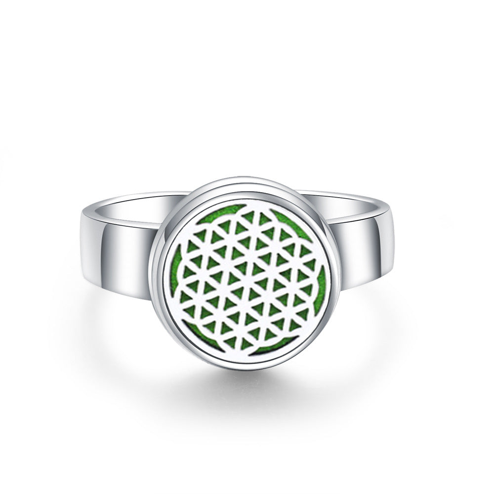 Hollow Titanium Steel Aromatherapy Diffuser Ring