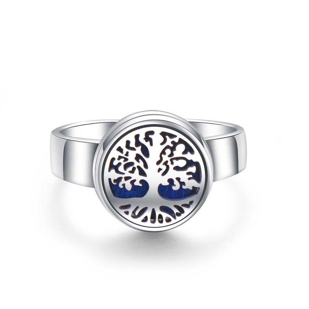 Hollow Titanium Steel Aromatherapy Diffuser Ring