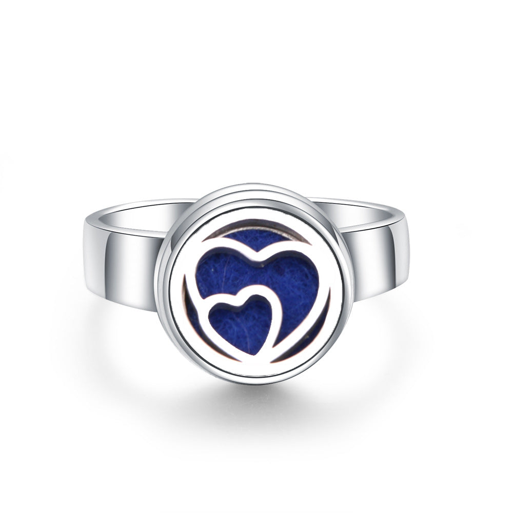 Hollow Titanium Steel Aromatherapy Diffuser Ring