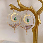Bohemian Teardrop Tassel Earrings with Gemstone (Wholesale)