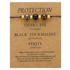 Skyfun Healing Crystal Bracelet for Women Men Spiritual Crystals and Healing Stones Bracelets Protection Good Luck Empath Anxiety Amethyst Natural Stone Bracelet with Message Card Jewelry Gift Anxiety