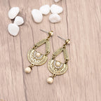 Geometric Oval Gemstone Earrings for Women