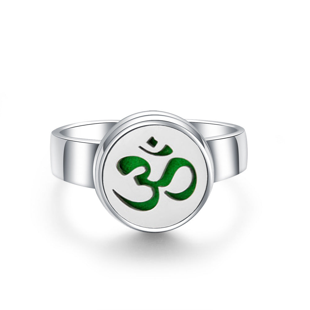 Hollow Titanium Steel Aromatherapy Diffuser Ring