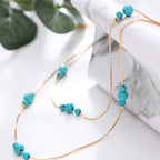 Vintage Turquoise Gemstone Jewelry Set with Earrings