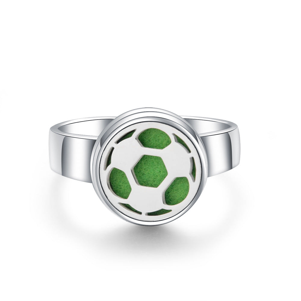 Hollow Titanium Steel Aromatherapy Diffuser Ring