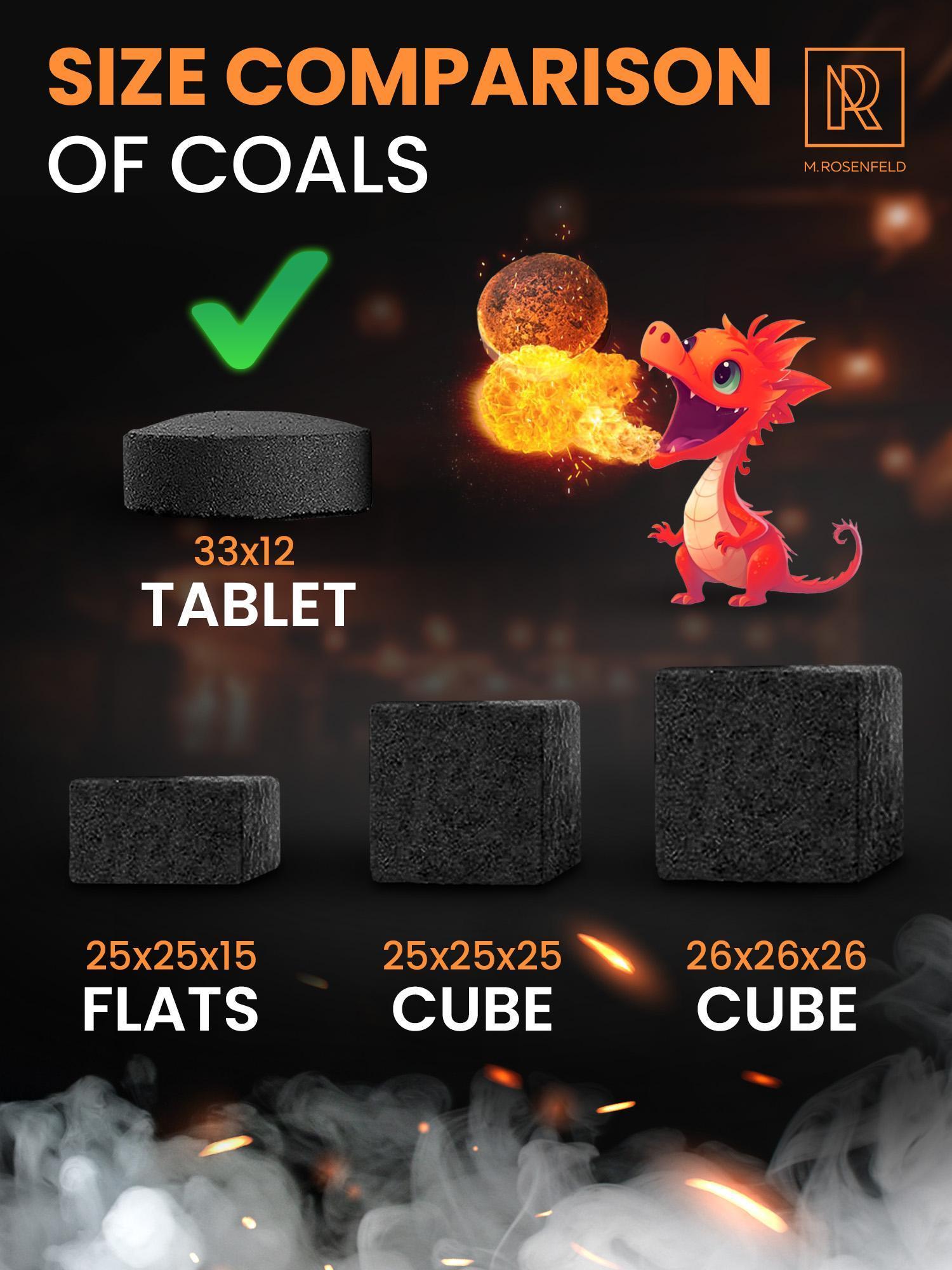 Quick Light Hookah Charcoal Tablets Pack of 200 Premium Quality Incense