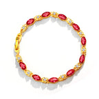 24K Gold-Plated Gemstone Bracelet